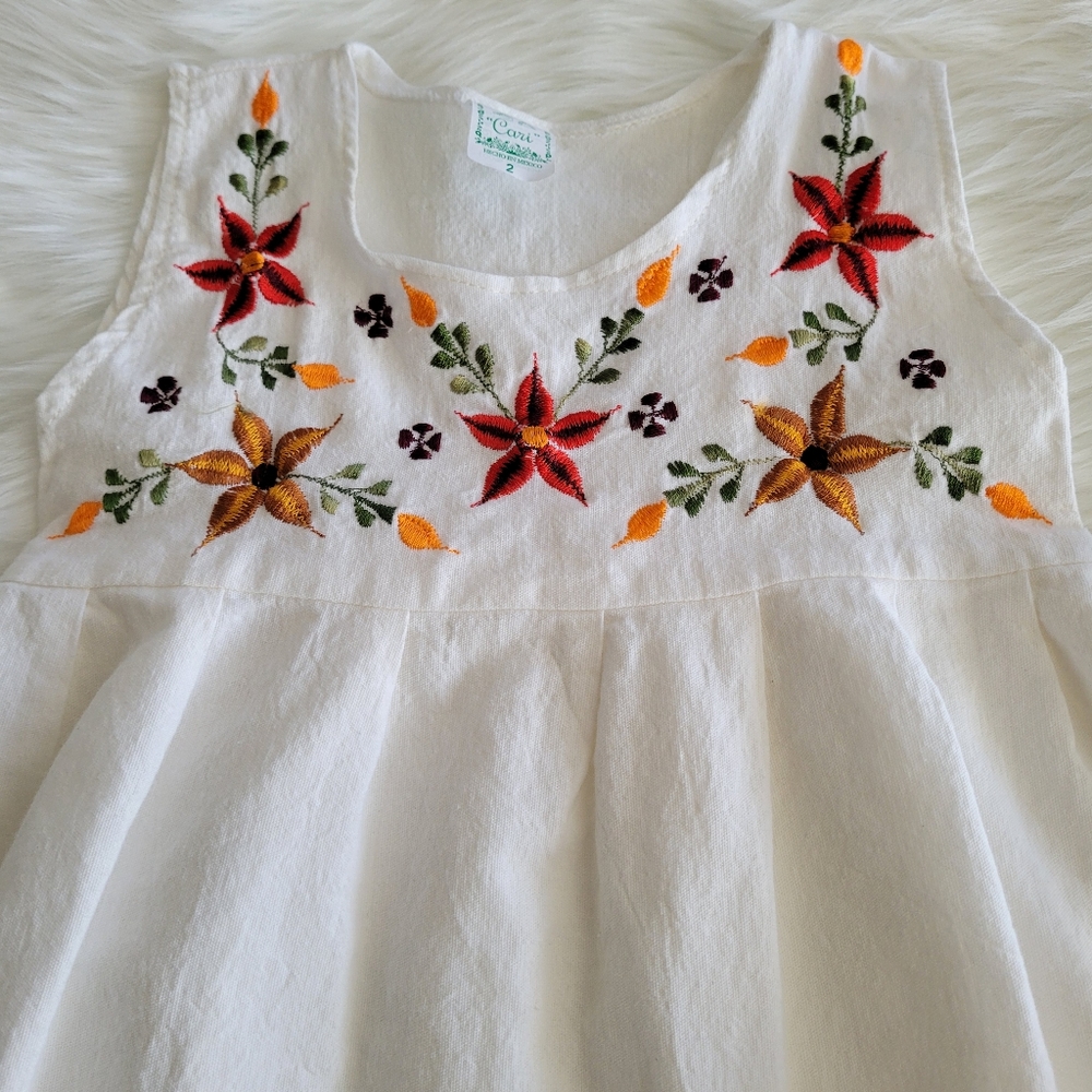 Embroidered toddler dress